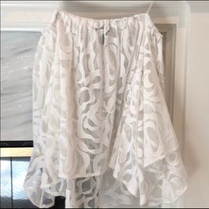 Intermix lace off shoulder top